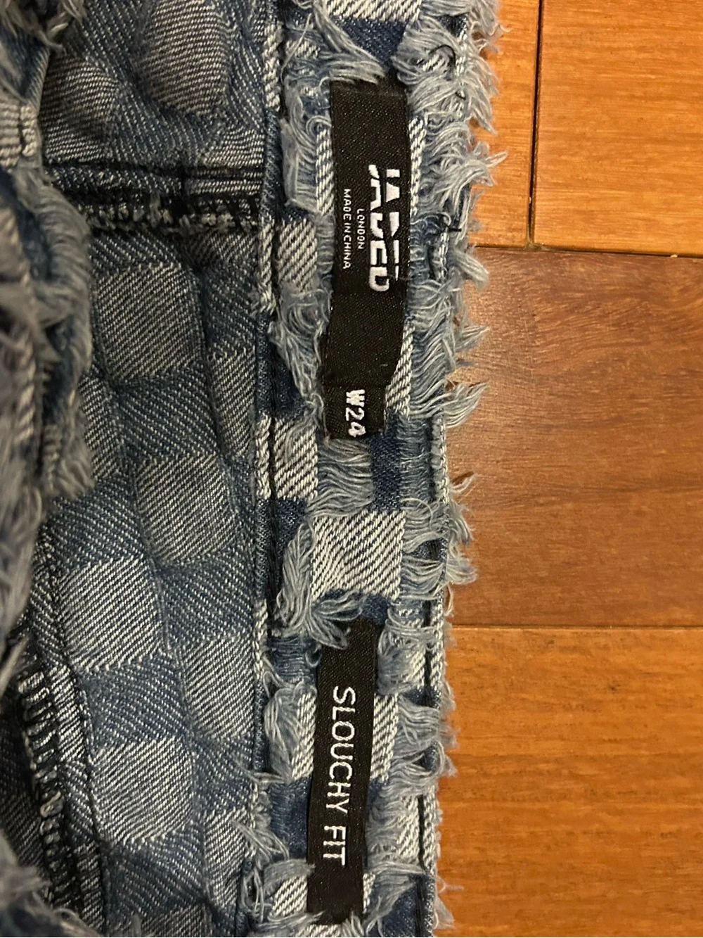 Jaded London Checkerboard Distressed Jeans waist 24